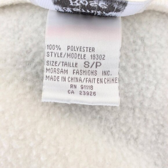 Jasmine Rose Full Zip Plush Fleece Robe Ivory Size Small - Picture 6 of 7